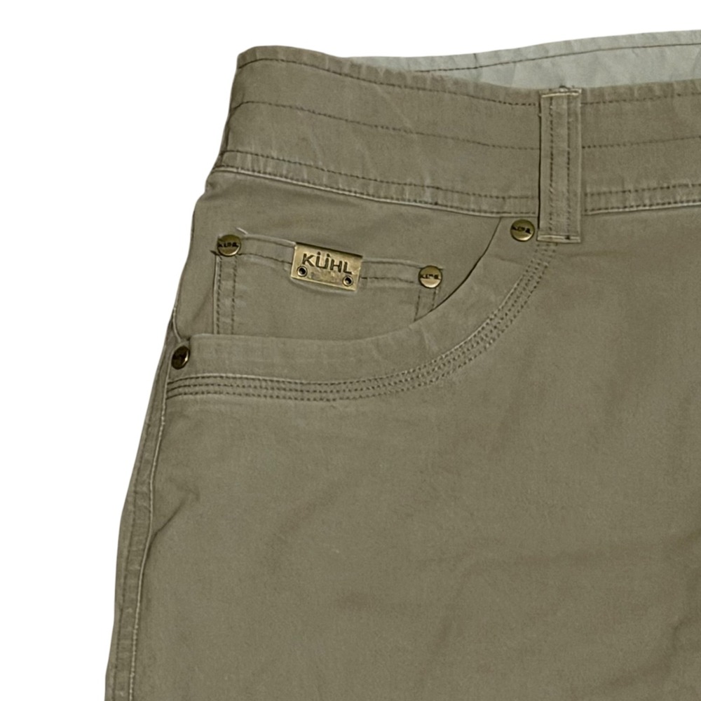 Kuhl Revolvr Khaki Tan Vintage Patina Dye Hiking Work Pants Mens Size 32x32 - Picture 11 of 14